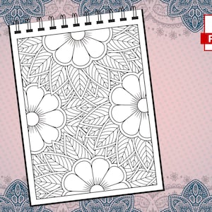 52 páginas abstractas para colorear para adultos / Increíbles páginas para colorear para adultos para niñas, mujeres, hombres y adolescentes / Alivio del estrés y relajación VOL. 1 imagen 6