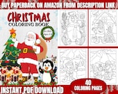 Printable Christmas Coloring Pages | INSTANT DOWNLOAD 32 Pages  | Christmas Kids Books | Kids Coloring Sheets | Holiday Activities for Kids