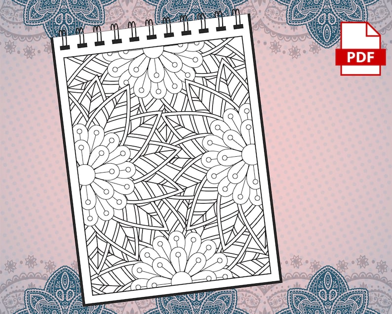 52 páginas abstractas para colorear para adultos / Increíbles páginas para colorear para adultos para niñas, mujeres, hombres y adolescentes / Alivio del estrés y relajación VOL. 1 imagen 4