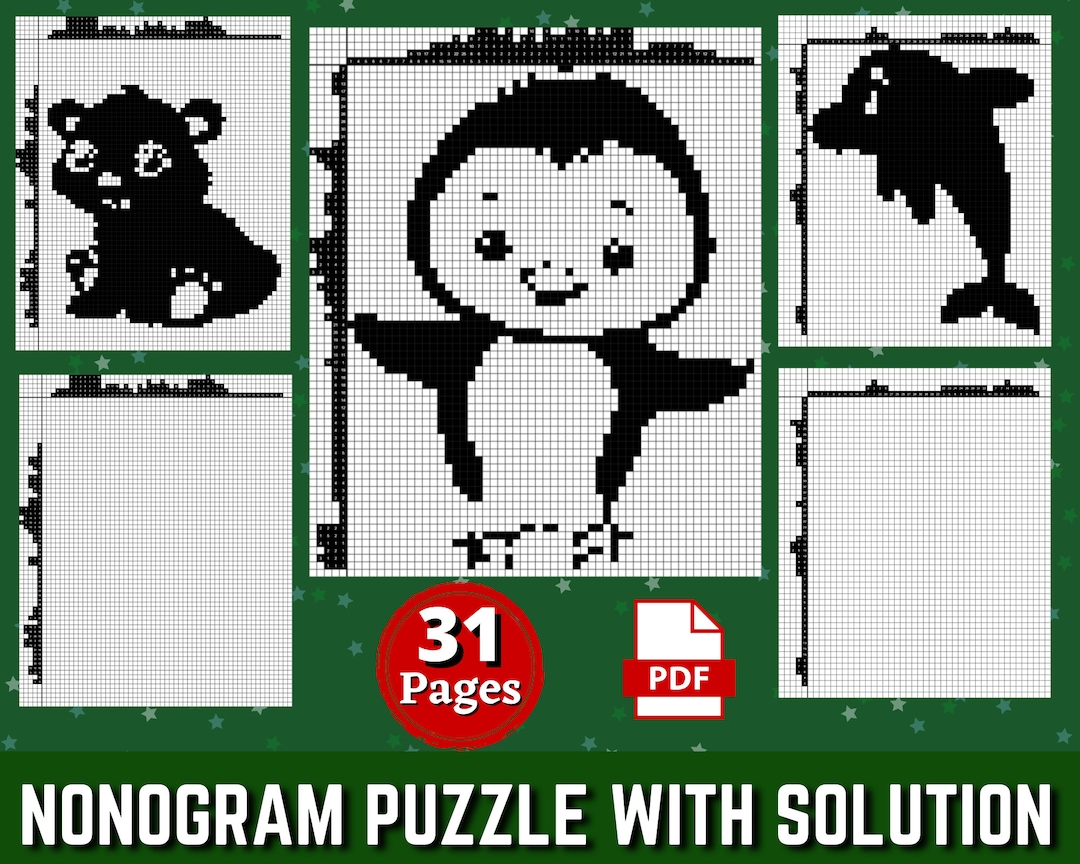 31 Nonograms Japanese Puzzles Puzzle With Solution Griddlers Logic