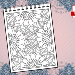 52 páginas abstractas para colorear para adultos / Increíbles páginas para colorear para adultos para niñas, mujeres, hombres y adolescentes / Alivio del estrés y relajación VOL. 1 imagen 9