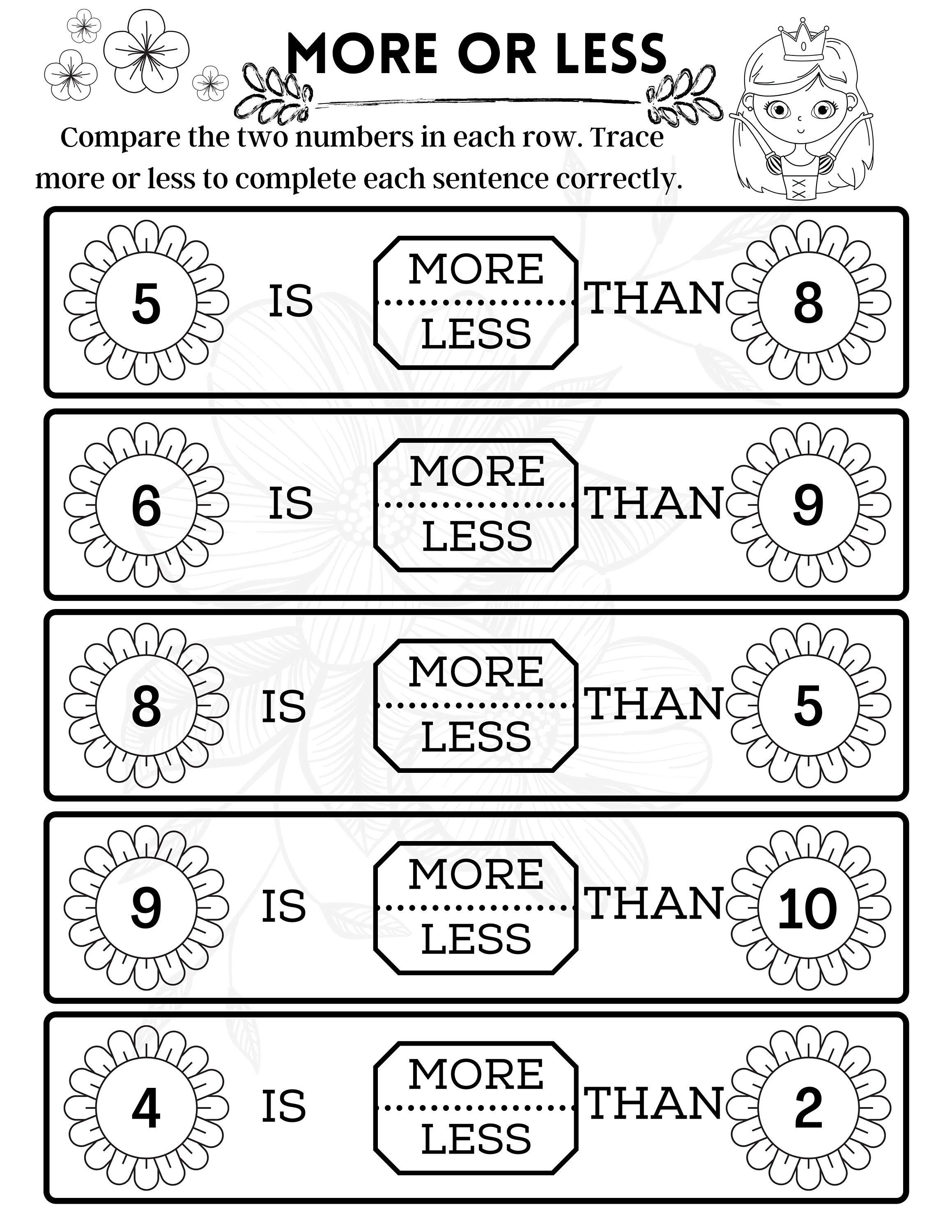 24 Kindergarten Math Worksheets Preschool-1st Grade Math - Etsy Finland