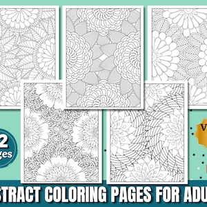 52 Abstract Coloring Pages for Adults | Amazing Adult Coloring Pages For Girls, Women, Men And Teens | Stress Relief and Relaxation VOL. 2