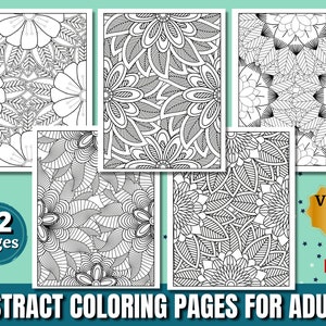 52 Abstract Coloring Pages for Adults | Amazing Adult Coloring Pages For Girls, Women, Men And Teens | Stress Relief and Relaxation VOL. 3