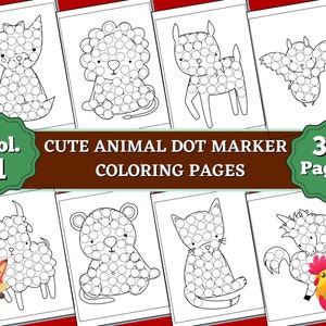 Cute Animal Dot Markers Activity Book: 60+ Cute Animals: Easy Guided BIG  DOTS - Do a dot page a day - Gift For Kids Ages 1-3, 2-4, 3-5, Baby, Toddler,  (Paperback)
