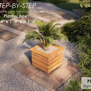 DIY Planter box plans 1&#39;-9&quot; x 1&#39;-9&quot; x h 1&#39;-6&quot;, a step-by-step guide in pdf format with imperial measurements