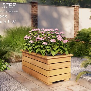 DIY Planter Box Plans 3'-6" X 1'-9" X H 1'-6", a Step-by-step Guide in ...