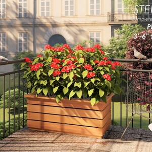 DIY Planter Box Plans 3'-6" X 1'-9" X H 1'-6", a Step-by-step Guide in ...