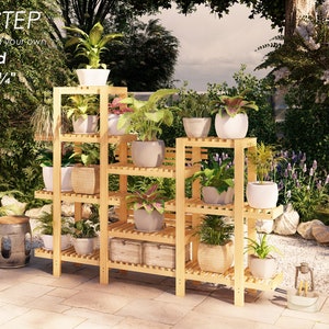 Plant stand  6'-7" x 1'-1 1/4" DIY plans in imperial measurements, step-by-step guide