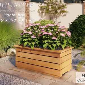 DIY Planter box plans 3'-6" x 1'-9" x h 1'-6", a step-by-step guide in pdf format with imperial measurements