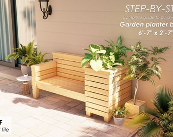 Garden seat with planter boxes deals