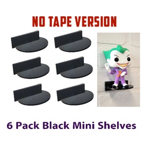 6er Set Schwarze Regale für Unboxed Funko Pop Floating Ständer Ohne Tape Version