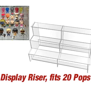 Acrylic Display Riser 3 Steps Fits 20 Funko Pop Ideal for Ikea