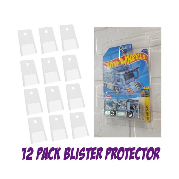12 Pack Acrylic Display Single Blister Protector Hot Wheels, Matchbox