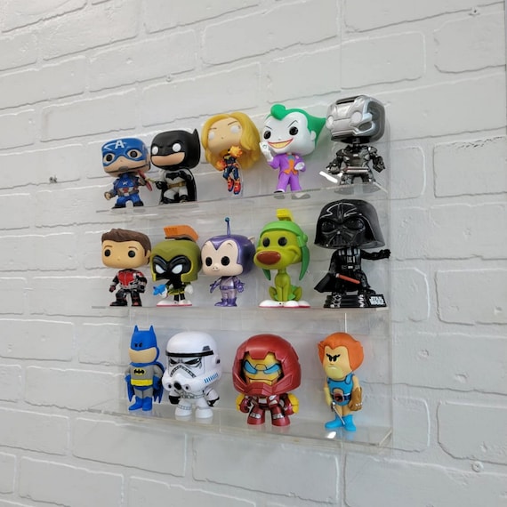 Vitrina de pared acrílica para 15 Funko Pop, no se requiere