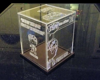 Acrylic Case for Unboxed Funko Pop, 3 Sides Design, Custom Made