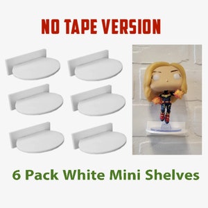 6er Set weiße Regale für Unboxed Funko Pop Floating Ständer Ohne Tape Version