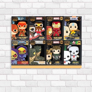 Wanddisplay für 8 Funko Pop in Box, Floating Stand sofort einsatzbereit