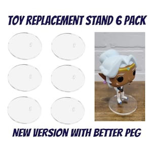 Toy Stands, Funko Pop Replacement Base with Pegs