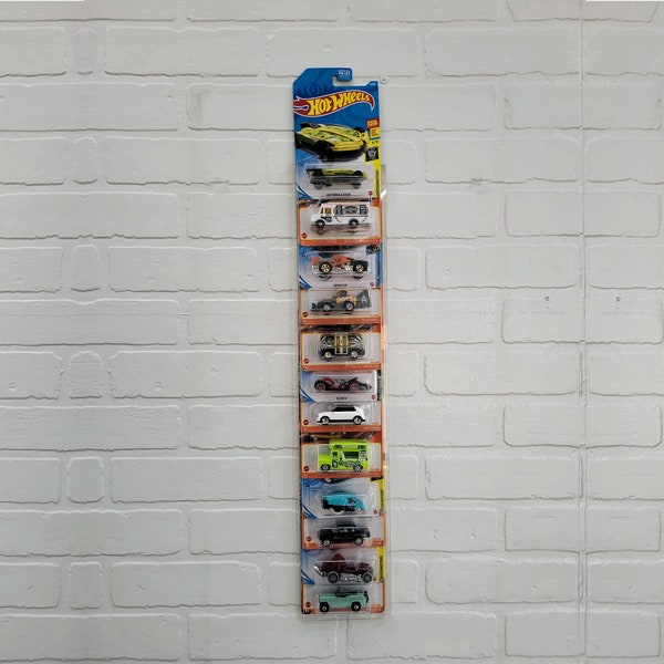 Acrylic Display Rack for Diecast 1/64 on blister, Hot Wheels, Sizes: Standard, Premium, Acceleracers, Character, Team Transport