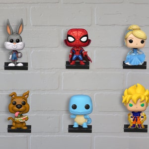 12er Pack schwarze Regalböden für unboxed Funko Pop Floating Stand