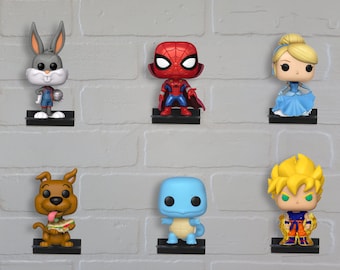 12 Pack Black Shelves for Unboxed Funko Pop Floating Stands