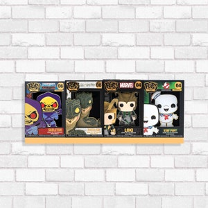 Wanddisplay für 4 Funko Pop in Box, Floating Stand sofort einsatzbereit