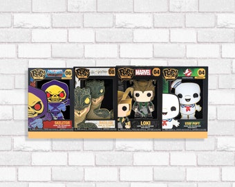 Wanddisplay voor 4 Funko Pop in Box, Floating Stand klaar voor gebruik