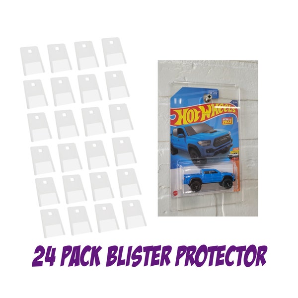 24 Pack Acrylic Display Single Blister Protector Hot Wheels, Matchbox