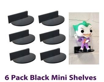 6 Pack Black Shelves for Unboxed Funko Pop Floating Stands