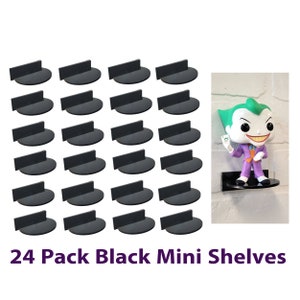 24 Pack Black Shelves for Unboxed Funko Pop Floating Stands