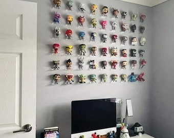 9 Supporti Adesivi Per Funko Pop – Ripiani Invisibili Da Parete, Senza Fori, Per Collezionabili