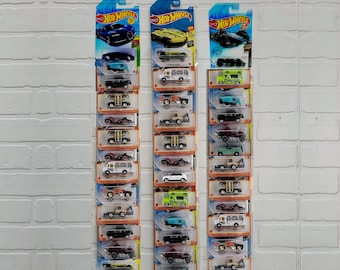 Acrylic Display Rack for Diecast 1/64 on blister, Hot Wheels, Sizes: Standard, Premium, Acceleracers, Character, Team Transport