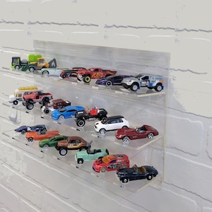 Acrylic Wall Display Case for 21 Diecast Hot Wheels, Matchbox or more