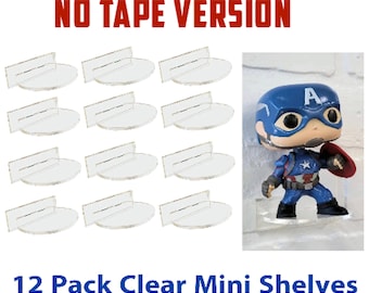 12 Pack Shelves for Unboxed Funko Pop Floating Stands No Tape Version