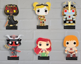 12 Pack Black Shelves for Unboxed Funko Pop Floating Stands