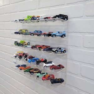 Acrylic Wall Display Case for 35 Diecast Hot Wheels, Matchbox or more