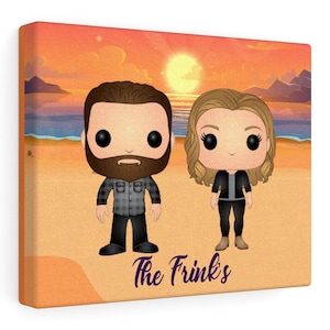 Romantic Custom Funko Pop Canvas with Family Friends or Pets!