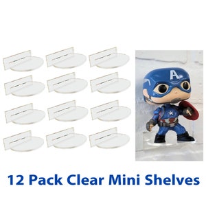 12 Pack Mini  Shelves for Unboxed Funko Pop Floating Stands