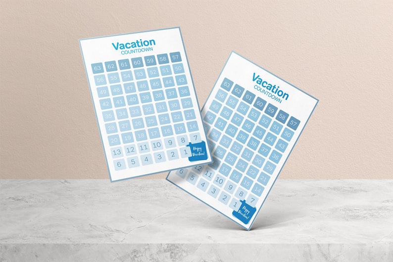 Vacation Countdown Printable Instant Download Days Until image 2