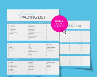 Printable Packing List | Winter Vacation Packing Checklist