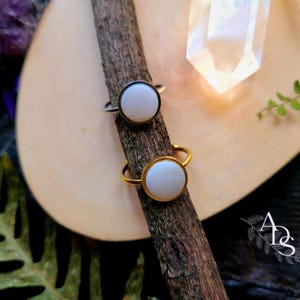 adjustable mother-of-pearl ring customizable mother-of-pearl ring stainless steel ring mother of pearl rings gold ring silver ring adjustable ring