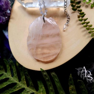 Rock crystal necklace natural stone pendant real rock crystal jewelry rock crystal pendant Christmas gift idea