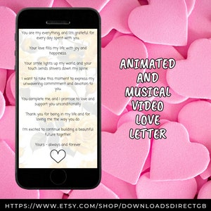 VIDEO CARTA DE AMOR, tarjeta animada, tarjeta musical, tarjeta electrónica de san valentín, san valentín digital, para móvil, para celular, para ella