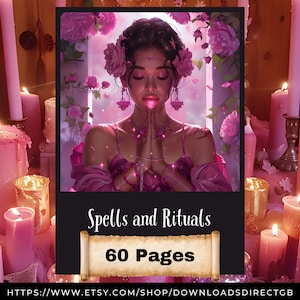 SPELLS AND RITUALS, 60 printable grimoire pages, witchcraft bundle, book of shadows, grimoire journal, witchcraft supplies, occult, spells
