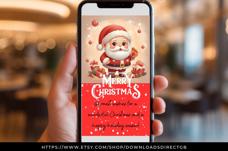 ANIMATED CHRISTMAS CARD, Musical Happy Christmas Greeting, Animated