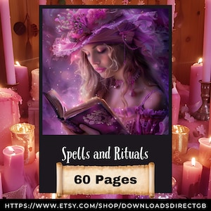 SPELLS AND RITUALS, 60 printable grimoire pages, witchcraft bundle, book of shadows, grimoire journal, witchcraft supplies, occult, spells