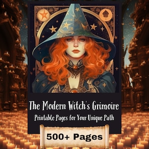 GRIMOIRE PRINTABLE PDF, 500+ printable grimoire pages, witchcraft bundle, book of shadows, grimoire journal, witchcraft supplies, occult