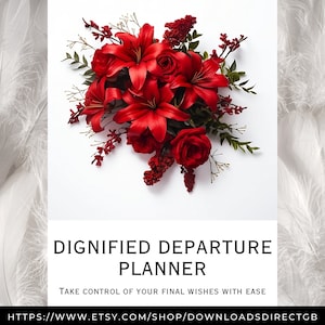DIGNIFIED DEPARTURE PLANNER, 150 page bundle, printable life binder, death planner, end of life planner, funeral planner, estate planner