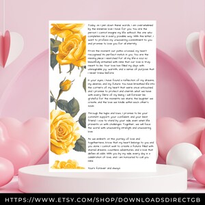 CARTA DE AMOR IMPRIMIBLE, carta a esposa, carta a marido, carta a novia, carta a novio, regalo de San Valentín, regalo de aniversario